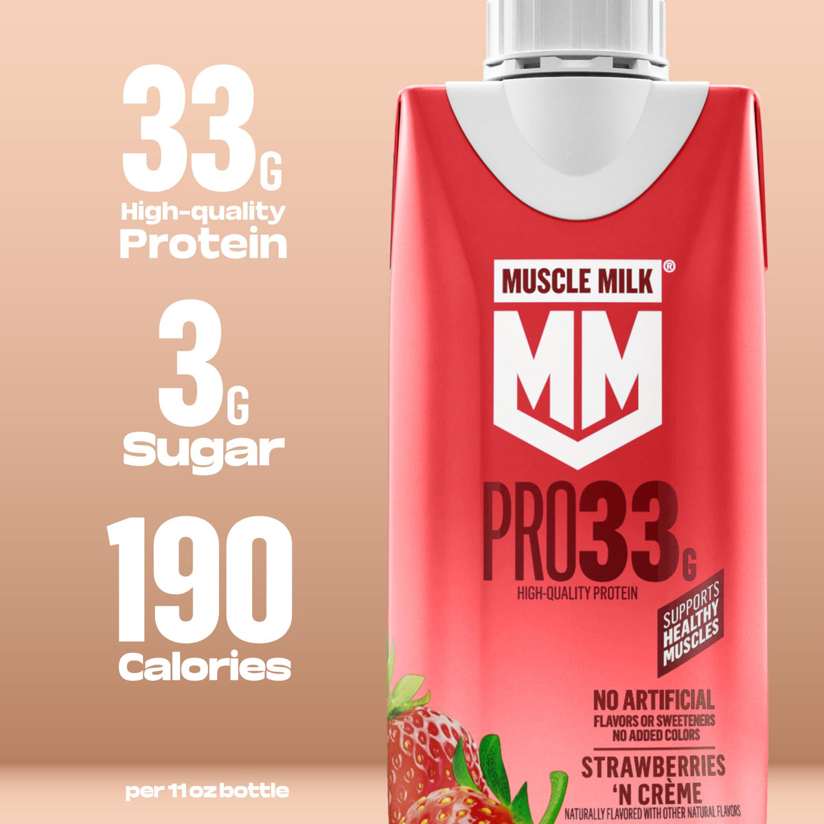 Muscle Milk Pro Liquid High Protein Shake, Chocolate, 11 Fl Oz (Pack of 12)