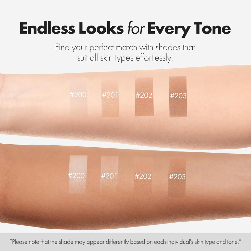 ELROEL Blanc Cover Cream Stick V White - Korean Color-Changing Foundation Stick with Volufiline - Medium to Full Coverage Dewy Finish Base Makeup - Dual-Ended with Detachable Brush (202 Natural)