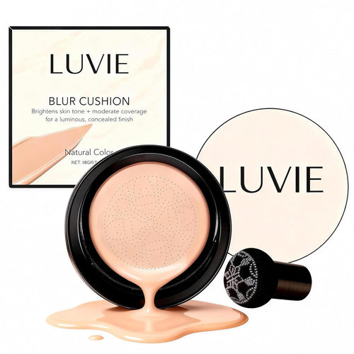 Cushion Foundation, 2026 New Mushroom Head Air Cushion Cc Cream Foundation, Bb Cream Foundations, Makeup Foundation for Older Women, Long-Lasting and Evens for Light/Medium Complexions(Natural color)