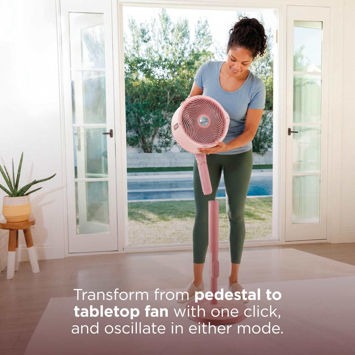 Shark FlexBreeze Pro Mist 2-in-1 Fan with Integrated Mist, Charcoal, FA302