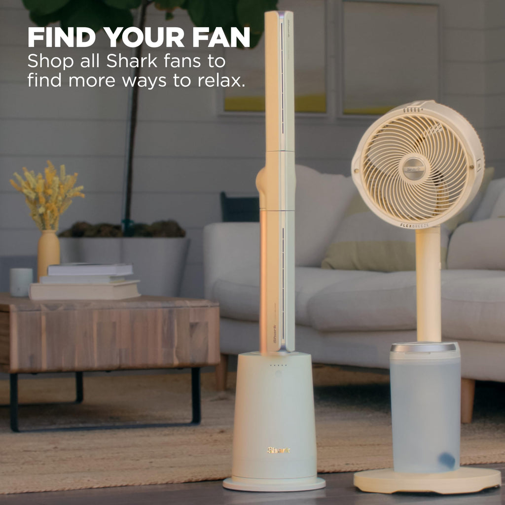Shark FlexBreeze Pro Mist 2-in-1 Fan with Integrated Mist, Charcoal, FA302