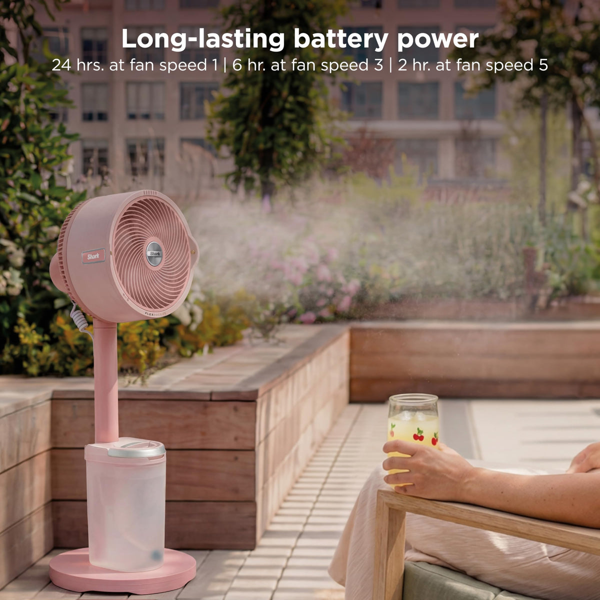 Shark FlexBreeze Pro Mist 2-in-1 Fan with Integrated Mist, Charcoal, FA302