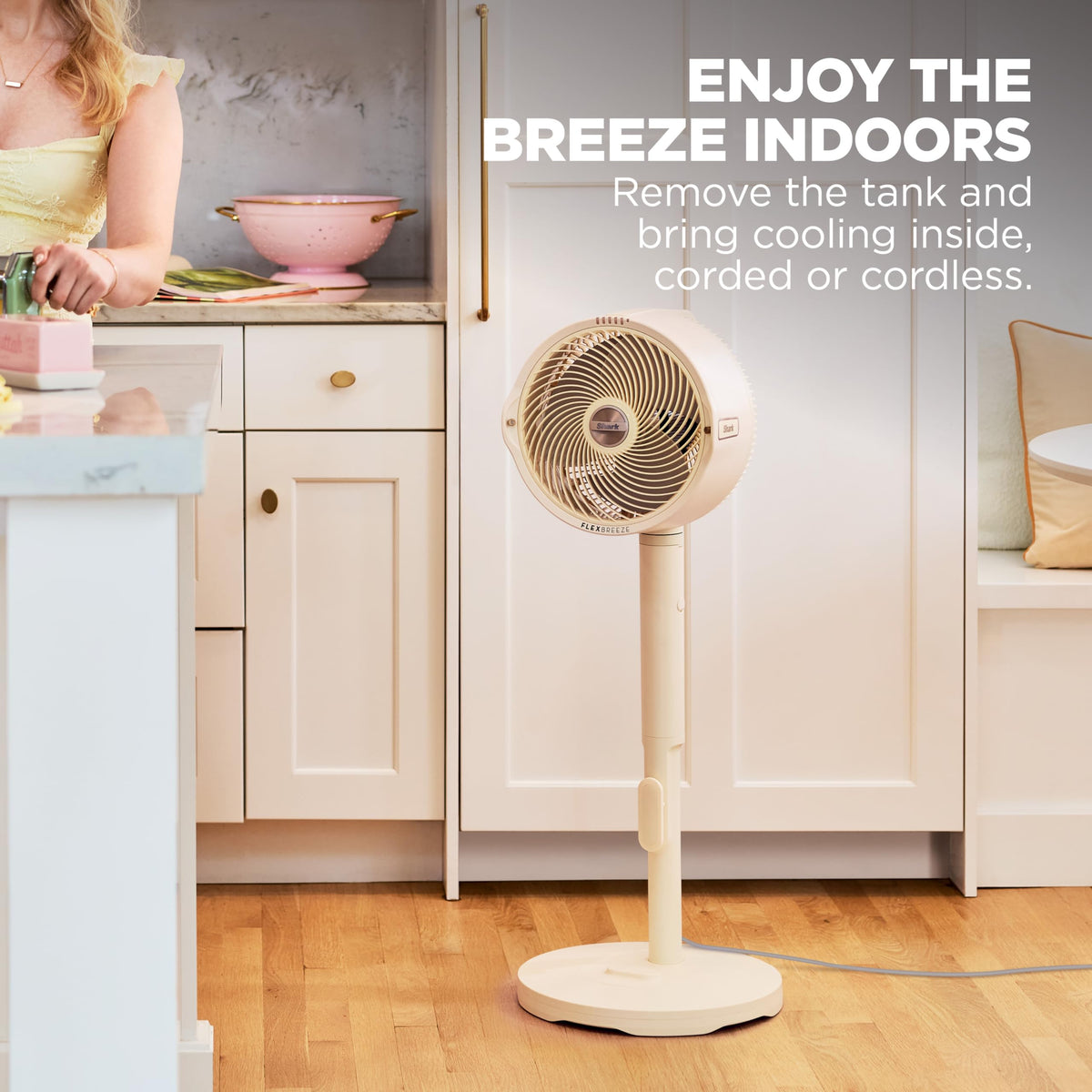 Shark FlexBreeze Pro Mist 2-in-1 Fan with Integrated Mist, Charcoal, FA302