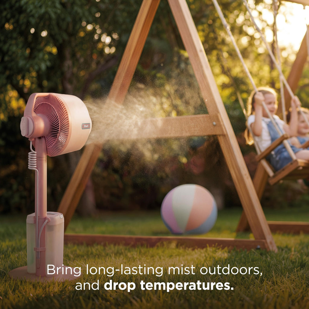 Shark FlexBreeze Pro Mist 2-in-1 Fan with Integrated Mist, Charcoal, FA302