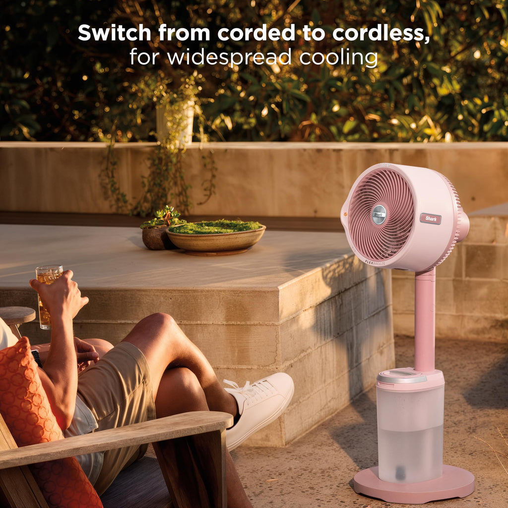 Shark FlexBreeze Pro Mist 2-in-1 Fan with Integrated Mist, Charcoal, FA302