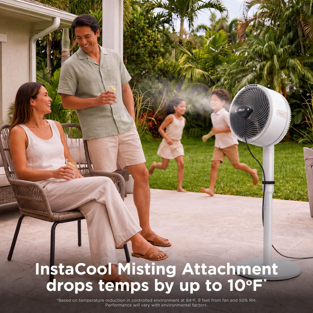 Shark FlexBreeze Pro Mist 2-in-1 Fan with Integrated Mist, Charcoal, FA302